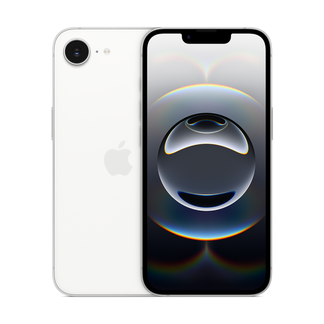 Смартфон Apple iPhone 16e White, 6.1" (15.49cm) Super Retina XDR OLED Dolby Vision,  Apple A18 6C (2.2 / 4.04 GHz  ), 8GB RAM, 512GB Flash памет, 48 & 12 Mpix камери, iOS