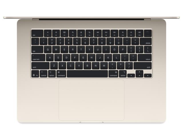 Лаптоп Apple MacBook Air 15 Starlight 2025, Apple M4 10C (2.89 / 4.46 GHz, 4MB Cache), 15.3" (38.86cm) Liquid Retina True Tone 500nits IPS Display, 10 GPU Apple M4, 16GB LPDDR5X, 256GB SSD, 2x Thunderbolt 4, Mac OS Sequoia