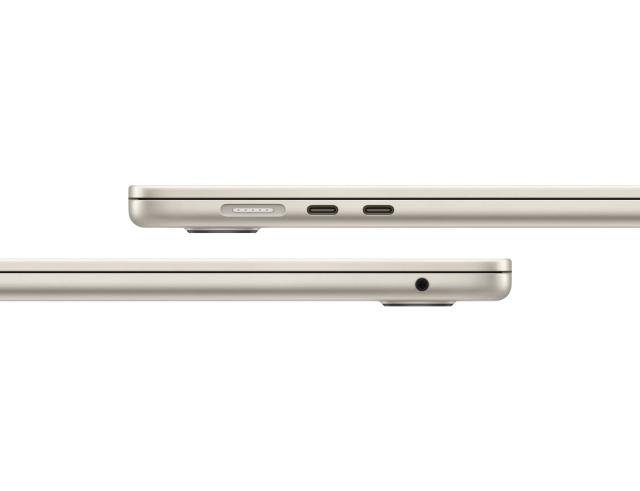 Лаптоп Apple MacBook Air 15 Starlight 2025, Apple M4 10C (2.89 / 4.46 GHz, 4MB Cache), 15.3" (38.86cm) Liquid Retina True Tone 500nits IPS Display, 10 GPU Apple M4, 16GB LPDDR5X, 256GB SSD, 2x Thunderbolt 4, Mac OS Sequoia