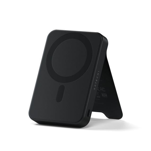 Външна батерия Satechi Qi2 10K Magnetic Power Bank with Stand, Black