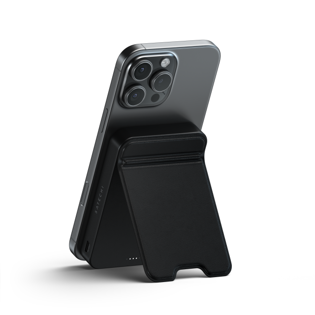Външна батерия Satechi Qi2 10K Magnetic Power Bank with Stand, Black