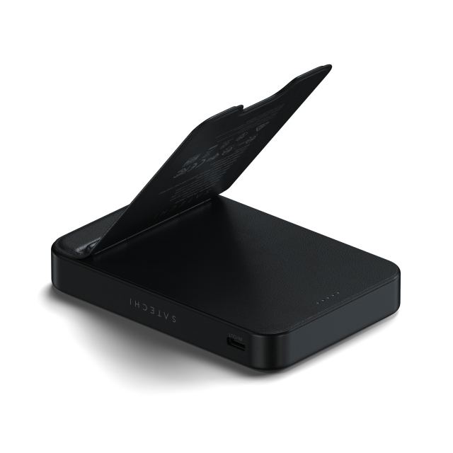 Външна батерия Satechi Qi2 10K Magnetic Power Bank with Stand, Black