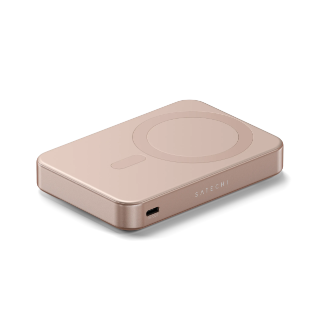 Външна батерия Satechi Qi2 10K Magnetic Power Bank with Stand, Rose