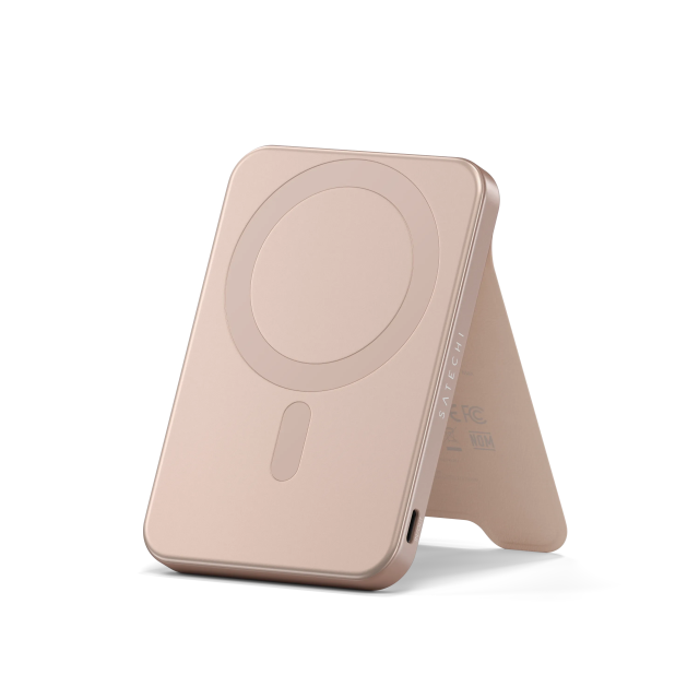 Външна батерия Satechi Qi2 5K Magnetic Power Bank with Stand, Rose