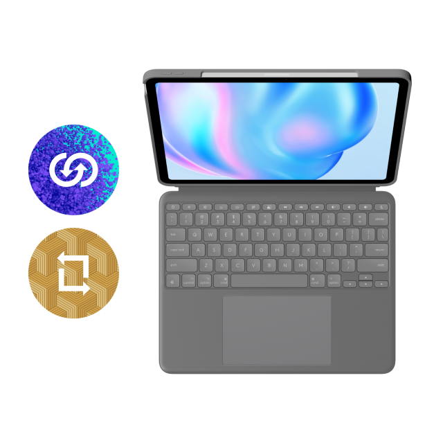 Безжична клавиатура с тракпад и отделящ се кейс с поставка за iPad Air 13"(M2) Logitech Combo Touch US (QWERTY)