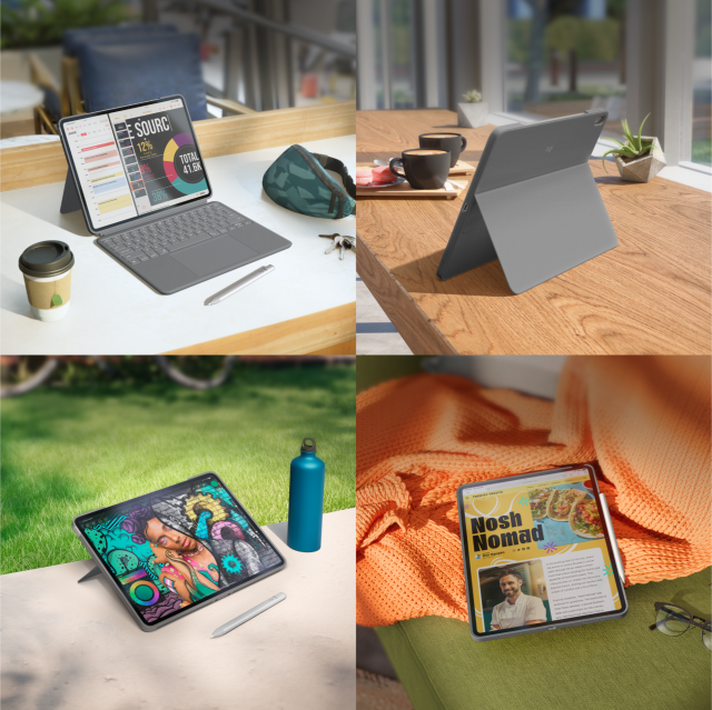 Безжична клавиатура с тракпад и отделящ се кейс с поставка за iPad Air 13"(M2) Logitech Combo Touch US (QWERTY)