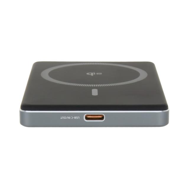 Външна батерия Dviced Qi2 Ultrathin MagSafe Power bank 5 000mAh - Black/Grey