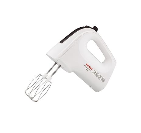 Миксер Tefal HT610138, Hand Mixer, 500W 5 speeds + Turbo, 2 Beaters, 2 Dough hooks, Plastic submersible mixer, Mixing vessel 0.6 l