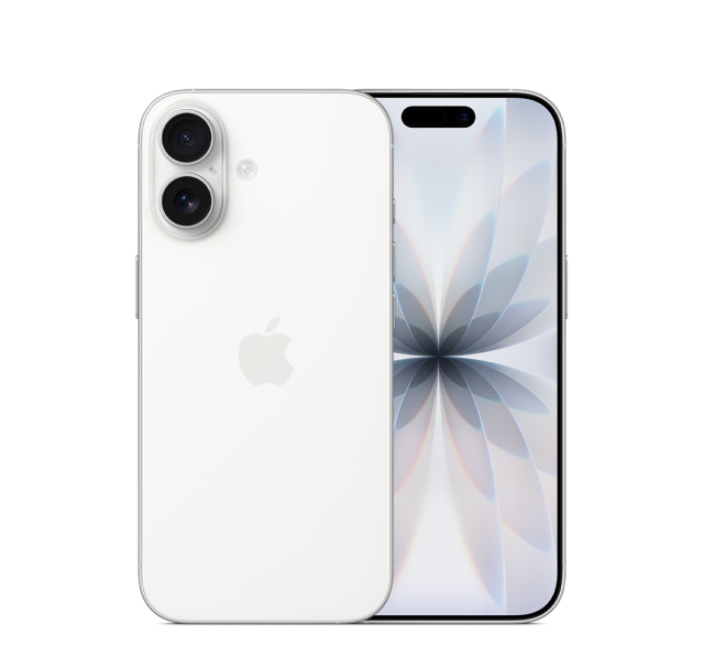 Смартфон Apple iPhone 17 White, 6.3" (16cm) Super Retina XDR OLED 120Hz дисплей, Apple A19 6C (2x 4.2 / 4x 2.5 GHz), 8GB RAM, 256GB Flash памет, 48 + 48 & 18 Mpix камери, iOS, 177g