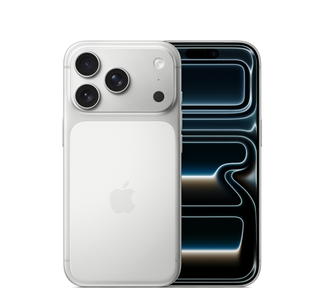 Смартфон Apple iPhone 17 Pro Silver, 6.3" (16cm) Super Retina XDR OLED Dolby Vision, Apple A19 Pro 16C (2x 4.2 / 4x 2.5 GHz), 12GB RAM, 1TB Flash памет, 48 + 48 + 48 & 18 Mpix камери, iOS, 233g