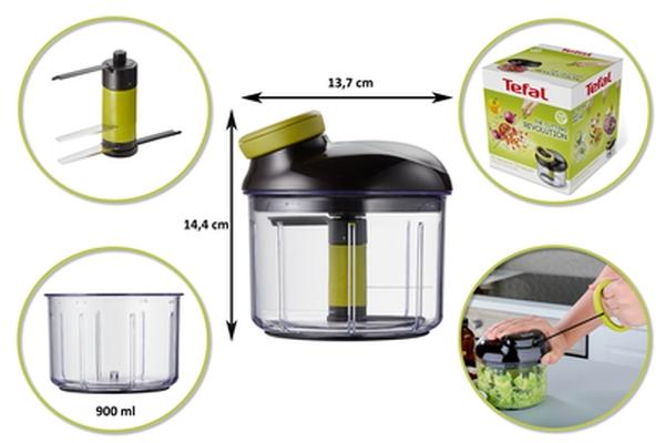 Чопър Tefal K1320404, CHOPPER FREE WHEEL SP05/900ML GREEN TEF