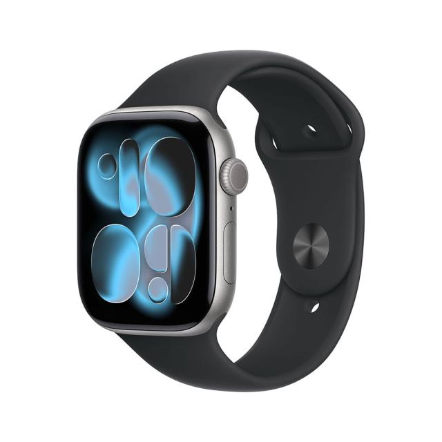 Apple Watch S11 GPS 42mm Space Grey Aluminium Case with Black Sport Band - M/L