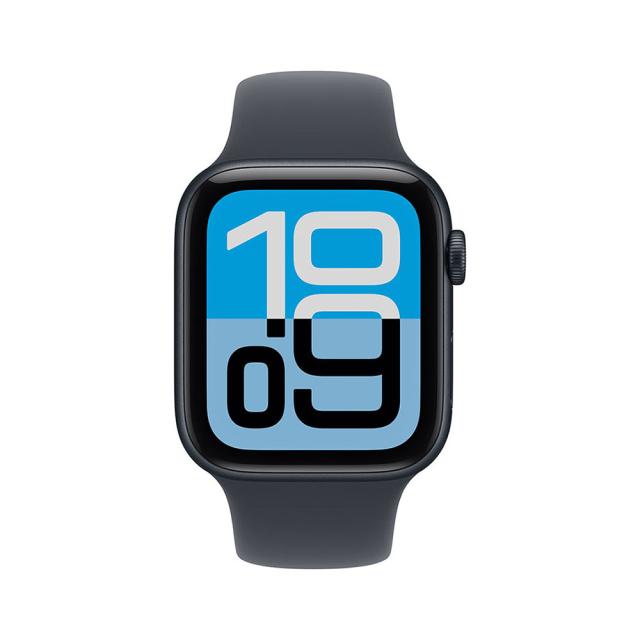 Смарт часовник Apple Watch SE 3 Cellular 40mm, 1.57" (3.99cm) Retina LTPO OLED дисплей, LTE, Wi-Fi, Bluetooth, GPS, 64GB Flash памет, Midnight Aluminium с Midnight Sport - M/L каишка