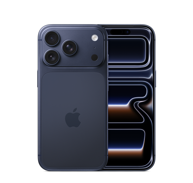Смартфон Apple iPhone 17 Pro Deep Blue, 6.3" (16cm) Super Retina XDR OLED Dolby Vision, Apple A19 Pro 16C (2x 4.2 / 4x 2.5 GHz), 12GB RAM, 512GB Flash памет, 48 + 48 + 48 & 18 Mpix камери, iOS, 233g