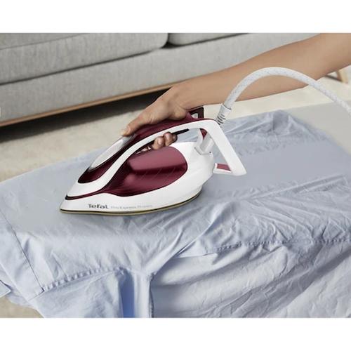 Парогенератор Tefal GV9220E0, ProExpress Protect, red, 2600W, electronic temp settings, 7,5bars, 135g/min, steam boost 540g/min, Durilium Airglide Autoclean Ultra Thin soleplate, AD, AO, removable water tank 1,6L, calc collector, lock system, fast he