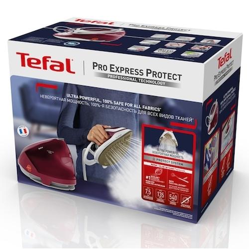 Парогенератор Tefal GV9220E0, ProExpress Protect, red, 2600W, electronic temp settings, 7,5bars, 135g/min, steam boost 540g/min, Durilium Airglide Autoclean Ultra Thin soleplate, AD, AO, removable water tank 1,6L, calc collector, lock system, fast he