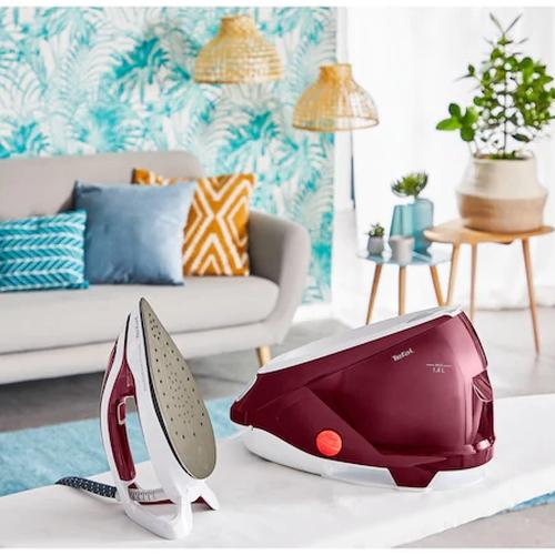 Парогенератор Tefal GV9220E0, ProExpress Protect, red, 2600W, electronic temp settings, 7,5bars, 135g/min, steam boost 540g/min, Durilium Airglide Autoclean Ultra Thin soleplate, AD, AO, removable water tank 1,6L, calc collector, lock system, fast he