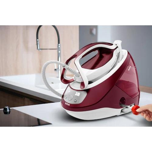 Парогенератор Tefal GV9220E0, ProExpress Protect, red, 2600W, electronic temp settings, 7,5bars, 135g/min, steam boost 540g/min, Durilium Airglide Autoclean Ultra Thin soleplate, AD, AO, removable water tank 1,6L, calc collector, lock system, fast he