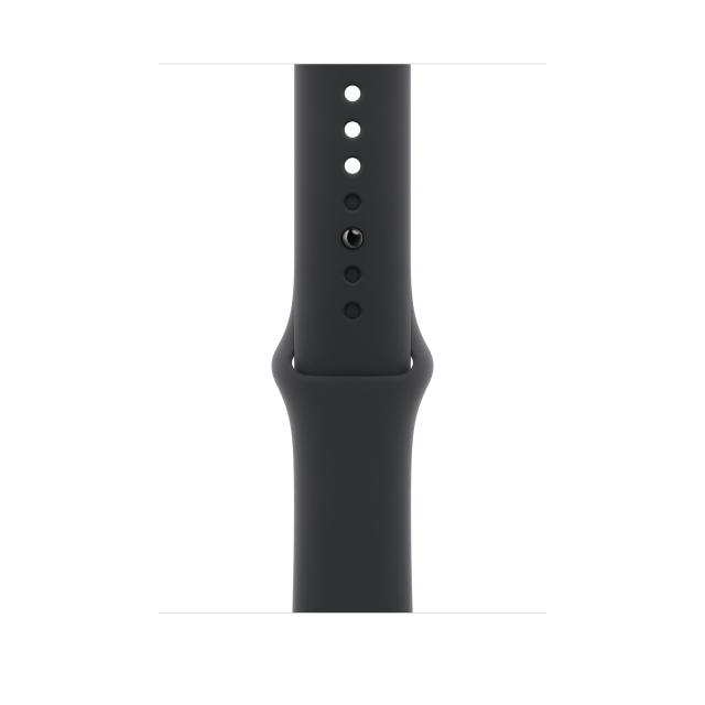 Смарт часовник Apple Watch Series 11 GPS, 46mm, 1.96" (4.98cm) LTPO3 OLED дисплей, Wi-Fi, Bluetooth, GPS, 64GB Flash памет, IP6X, Jet Black Aluminium с Black Sport - S/M каишка