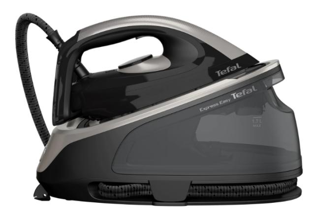 Парогенератор Tefal SV6140E0, Express Easy, black, 2200W, non boiler, heat up 2min, manual setting, pump 6bars, shot 120g/min, steam boost 380g/min, Ceramic Express Gliding soleplate, removable water tank 1,7L, auto off, eco, lock system, Calc Clear 
