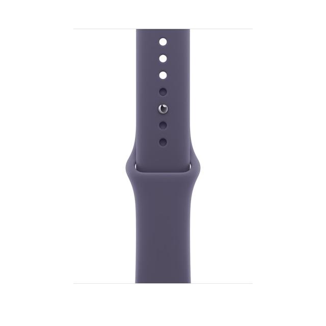 Смарт часовник Apple Watch Series 11 Cellular, 42mm, 1.77" (4.49cm) LTPO3 OLED дисплей, LTE, Wi-Fi, Bluetooth, GPS, 64GB Flash памет, IP6X, Silver Aluminium с Purple Fog Sport - M/L каишка