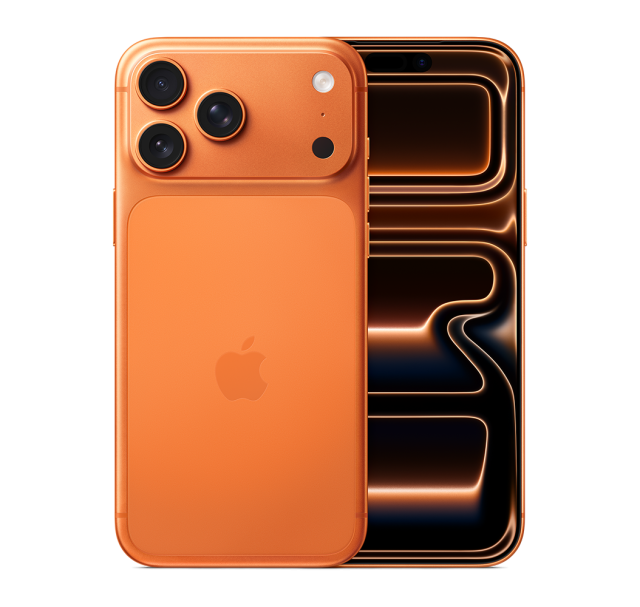 Смартфон Apple iPhone 17 Pro Max Cosmic Orange, 6.9" (17.52cm) Super Retina XDR OLED дисплей, Apple A19 Pro 16C (2x 4.2 / 4x 2.5 GHz), 12GB RAM, 512GB Flash памет, 48 + 48 + 48 & 18 Mpix камери, iOS, 233g