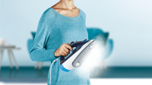 Ютия Tefal FV2865, Express Steam, blue&white, 2400W, 40g/min, shot 190g/min, AD, AO, water tank 270 ml, Ceramic soleplate