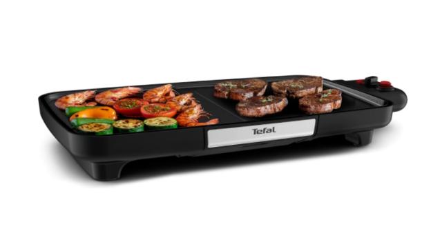 Барбекю Tefal CB641810, Plancha Booster, 2200 W, Power Boost, Adjustable thermostat, Non-stick surface Tefal Resist +, Thermospot indicator, Black
