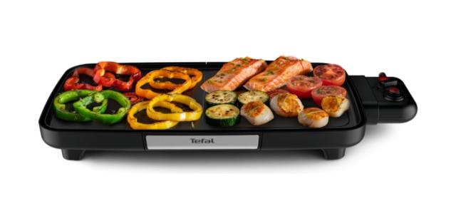 Барбекю Tefal CB641810, Plancha Booster, 2200 W, Power Boost, Adjustable thermostat, Non-stick surface Tefal Resist +, Thermospot indicator, Black