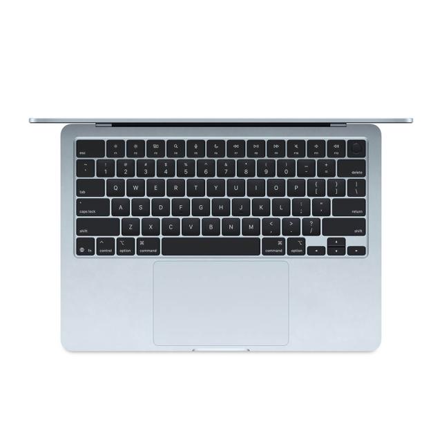 Лаптоп Apple MacBook Air 13 2026, Sky Blue, Apple M5 10C (2.89 / 4.46 GHz, 28MB Cache), 13.6" (34.54 cm) Liquid Retina True Tone 500nits IPS Display, 10C GPU Apple M5, 24GB LPDDR5X, 1TB SSD, 2x Thunderbolt 4, macOS Tahoe 26