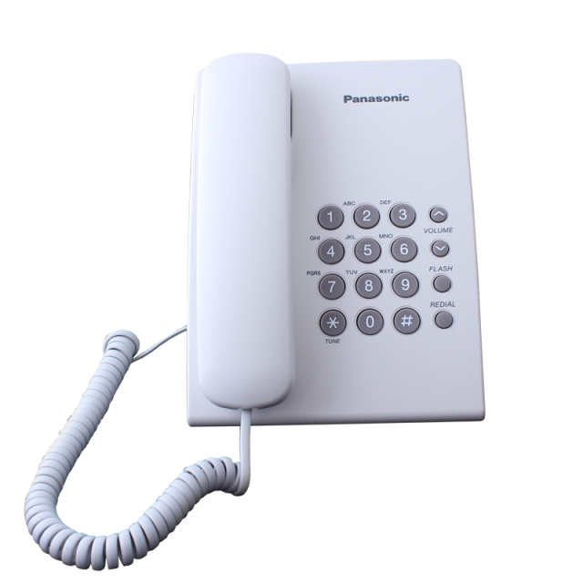 Стационарен телефон Panasonic KX-TS500W - бял