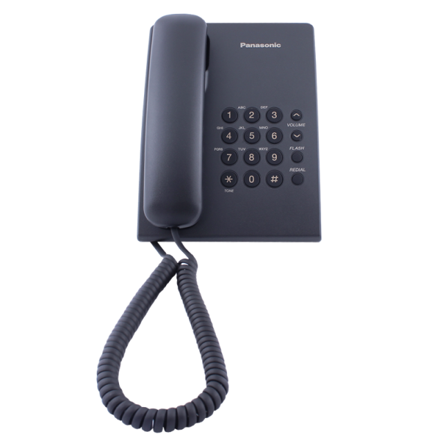 Стационарен телефон Panasonic KX-TS500 - черен