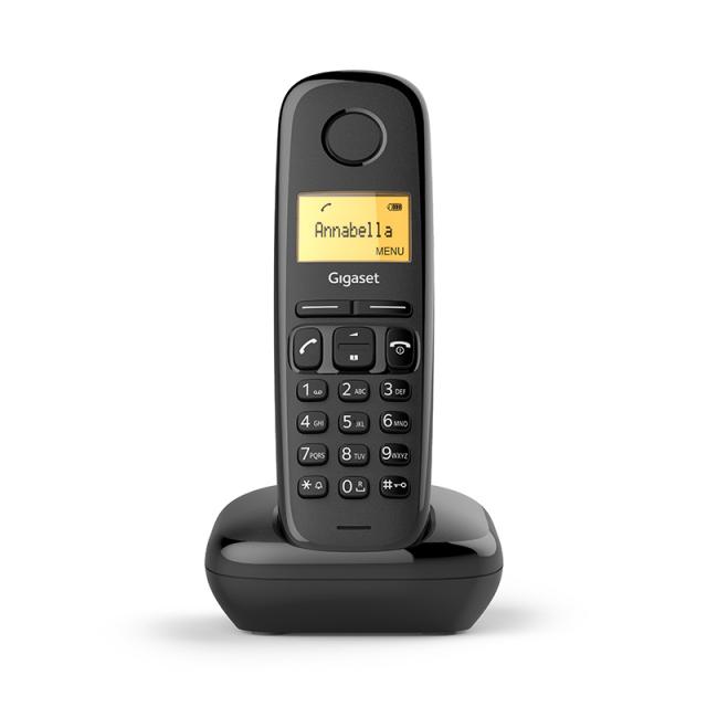 Безжичен DECT телефон Gigaset A170BK - черен