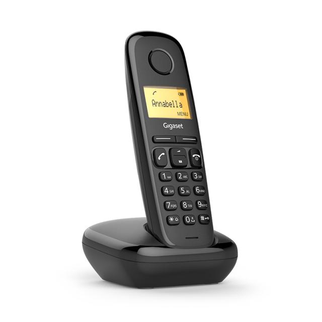 Безжичен DECT телефон Gigaset A170BK - черен