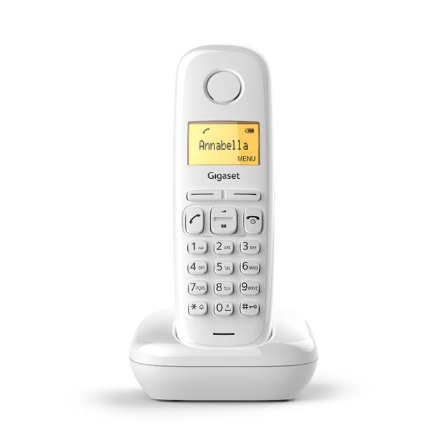Безжичен DECT телефон Gigaset A170W - бял