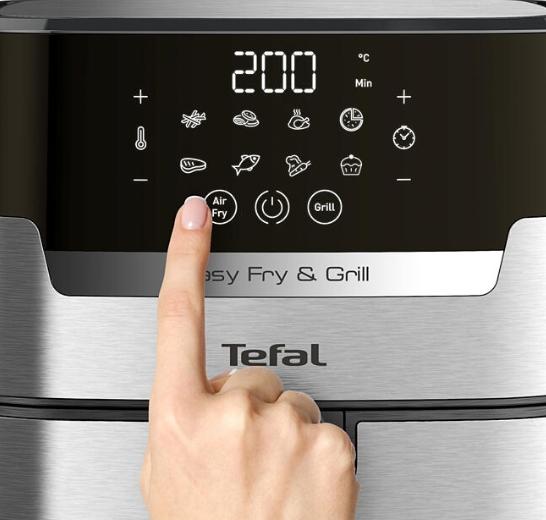 Уред за здравословно готвене Tefal EY505D15, EASY FRY&GRILL 2IN1
