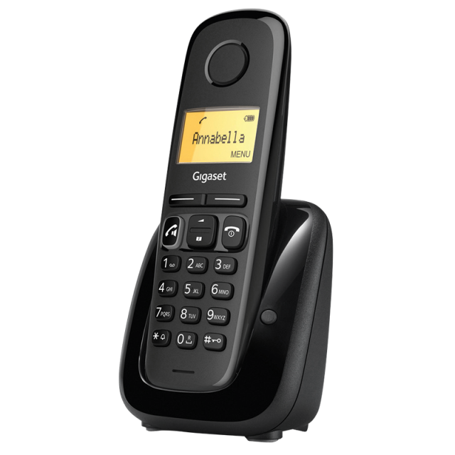 Безжичен DECT телефон Gigaset A280 - черен