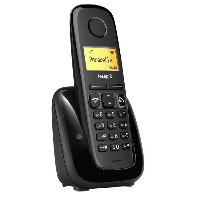 Безжичен DECT телефон Gigaset A280 - черен