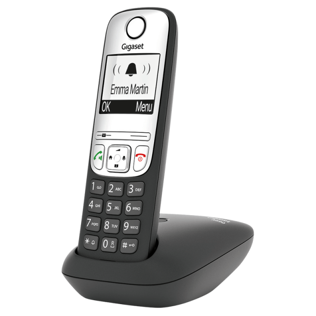Безжичен DECT телефон Gigaset A690BK