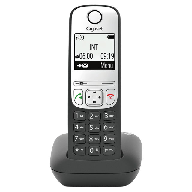 Безжичен DECT телефон Gigaset A690BK