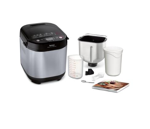 Хлебопекарна Tefal PF240E38, Pain Plaisir, Breadmaker, 500/750/1 kg, 20 programs, black/Inox, 720W, 3 Levels of firing