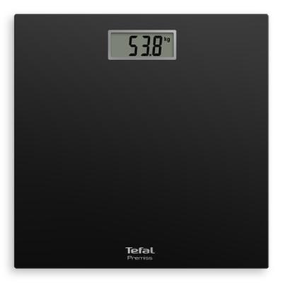 Везна Tefal PP1400V0, Premiss Black, glass platform (30x30x2cm), 150kg /100 g, display (65x28mm), 1 battery CR 2032