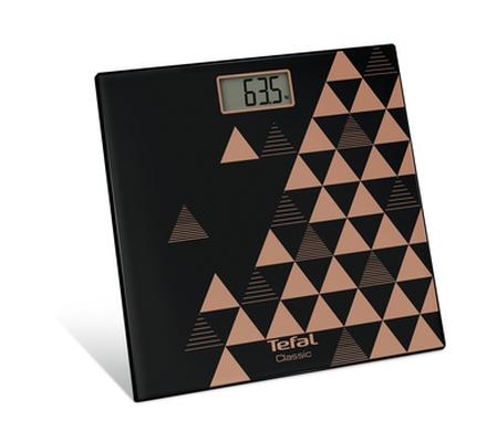 Везна Tefal PP1151V0 Classic Scandic Copper, glass platform (30x30cm), 160Kg / 100g, LCD, on/off, slim (22mm), CR3032 lithium battery included