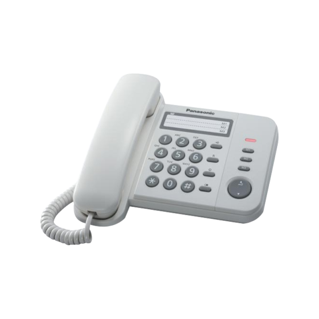 Стационарен телефон Panasonic KX-TS520W - бял