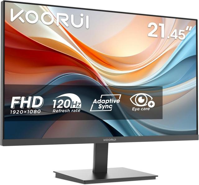 Монитор KOORUI E2212H, 21.45" (54.48 cm) FHD VA Display, 120Hz, 5ms, 3000:1, 250cd/m2, HDMI