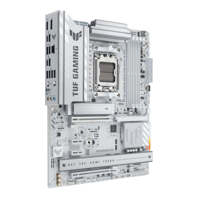 Дънна платка ASUS TUF GAMING B850-PRO WIFI7 W NEO, AM5, 4x DDR5, 3x M.2, 4 x SATA 6Gb/s, Wi-Fi 7/Bluetooth v5.4, HDMI, DisplayPort