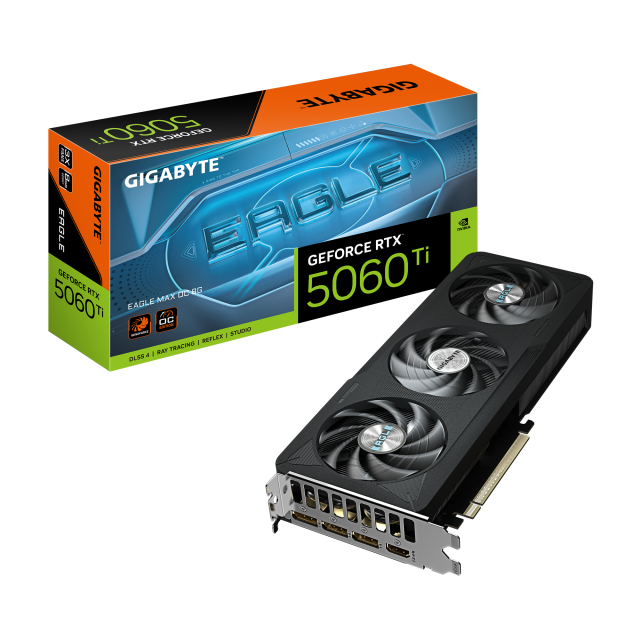 Видео карта GIGABYTE RTX 5060 TI EAGLE MAX OC 8GB GDDR7, 128-bit, HDMI, DP