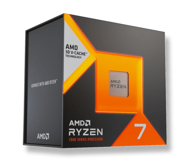 Процесор AMD RYZEN 7 7700X3D 8C ( 4.0 / 4.5 GHz, 96MBCache), 120W, AM5, BOX, без охлаждане