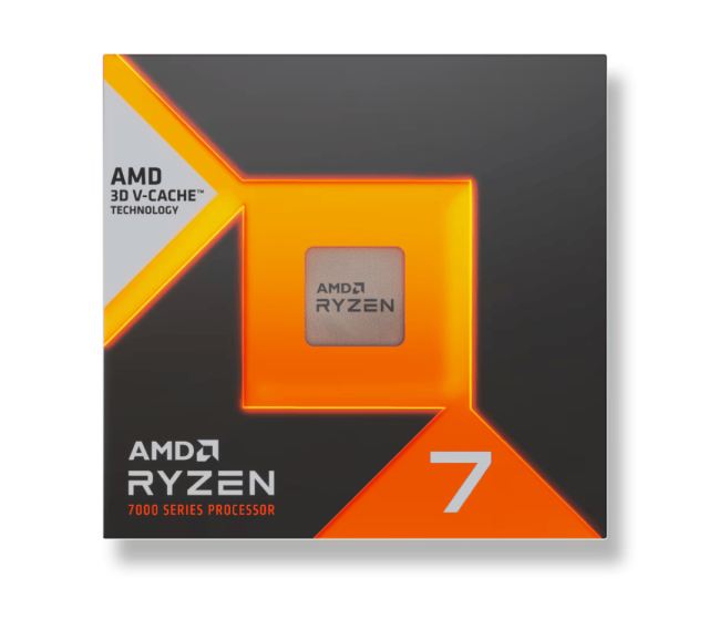 Процесор AMD RYZEN 7 7700X3D 8C ( 4.0 / 4.5 GHz, 96MBCache), 120W, AM5, BOX, без охлаждане