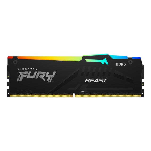 Памет Kingston FURY Beast Black RGB 16GB (2x8GB) DDR5 6000MHz, CL30, 1.4 V